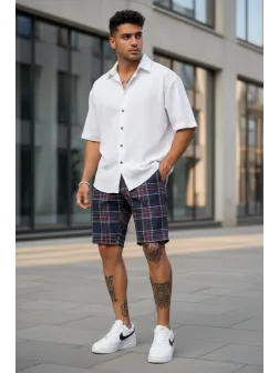 Pantaloni scurti casual, cu imprimeu, 13122 D4-3.3