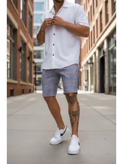 Pantaloni scurti casual, cu imprimeu, 13123