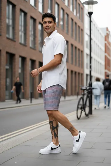 Pantaloni scurti casual, cu imprimeu, 13123