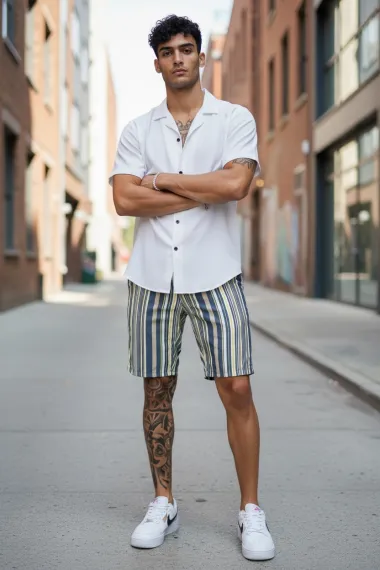 Pantaloni scurti casual, cu imprimeu, 13124 14-3.3