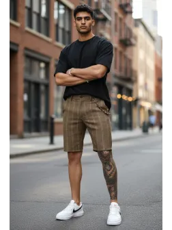 Pantaloni scurti casual, cu imprimeu, 13128 D12-1