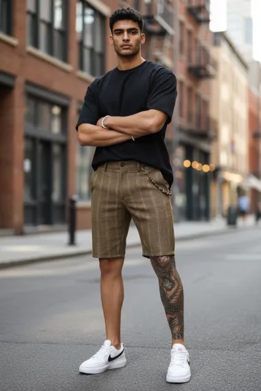 Pantaloni scurti casual, cu imprimeu, 13128 D12-1