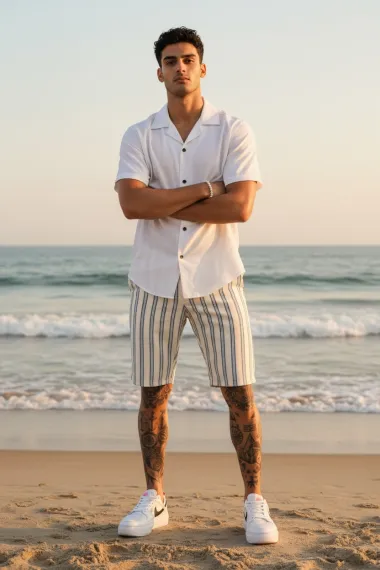 Pantaloni scurti casual, cu imprimeu, 13129 D6-2.2