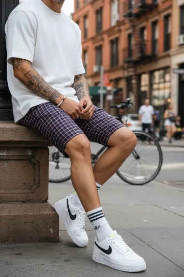 Pantaloni scurti casual, cu imprimeu, 13134 D4-3.2