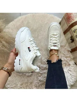 Adidasi dama casual albi M008 T6-1