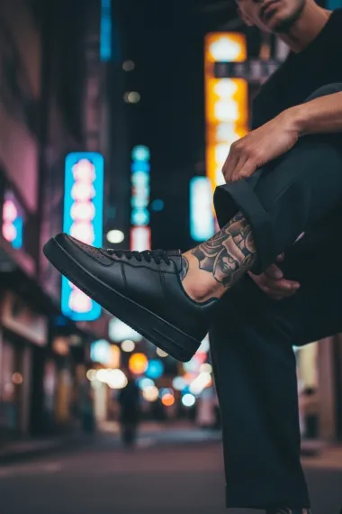 Adidasi barbati casual negri C09 T13-1