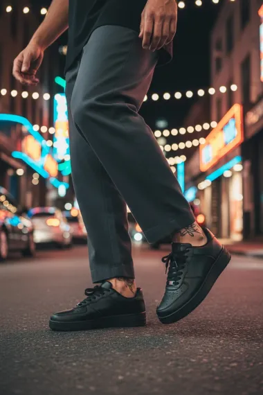 Adidasi barbati casual negri C09 T13-1