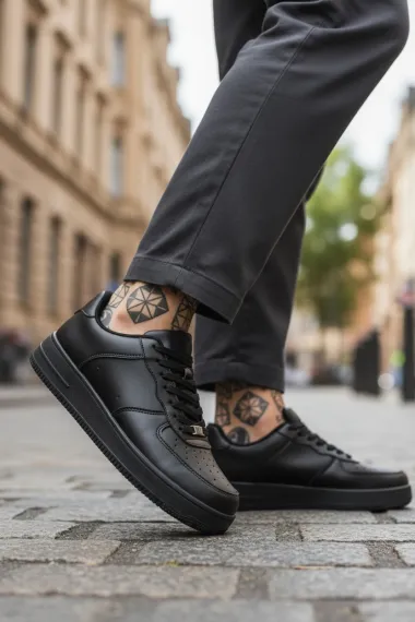 Adidasi barbati casual negri C09 T13-1