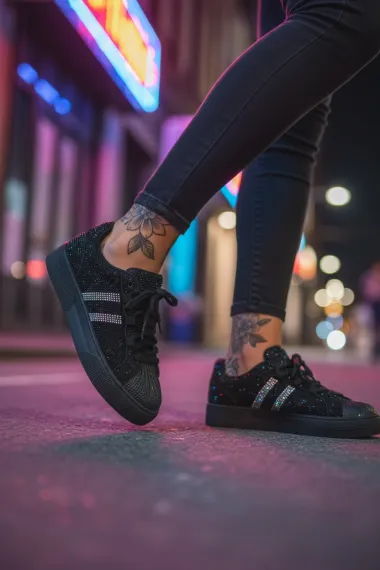 Adidasi dama casual negri M2095 N9-2