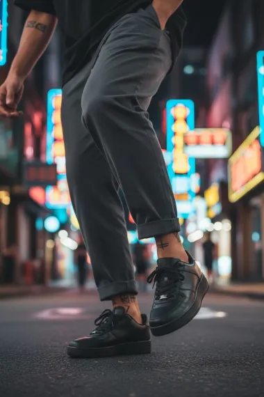 Adidasi barbati casual negri C09 T13-1