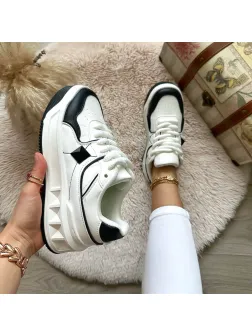 Adidasi dama casual albi T01 N10-4