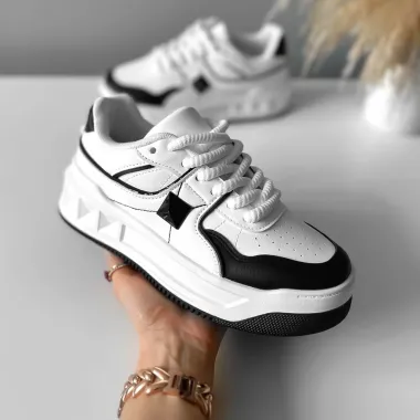 Adidasi dama casual albi T01 N10-4