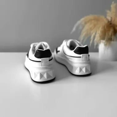 Adidasi dama casual albi T01 N10-4