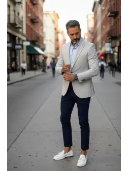 Sacou barbati slim fit gri 020 88-2.3 Sacou barbati slim fit gri 020 88-2.3