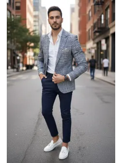 Sacou barbati slim fit in dungi 1041 i6-6 Sacou barbati slim fit in dungi 1041 i6-6