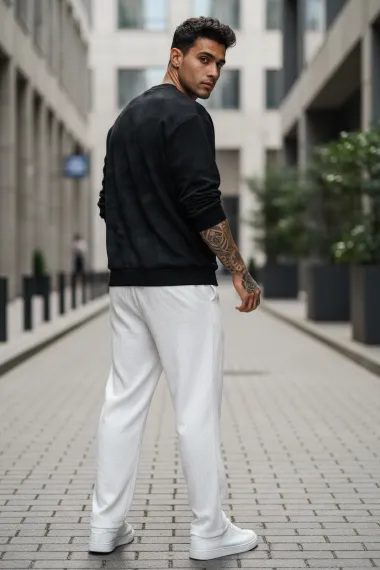 Bluza barbati slim fit, neagra SA25