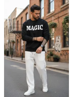 Bluza barbati slim fit, neagra SA27