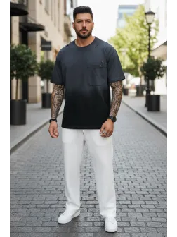 Tricou barbati, negru degrade, oversize, premium Y003 11-2.1 Tricou barbati, negru degrade, oversize, premium Y003 11-2.1