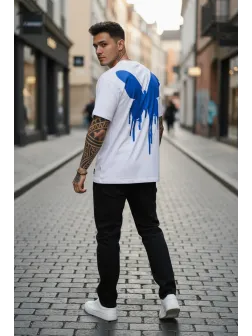 Tricou barbati, alb , oversize, premium Y265 11-5.1 Tricou barbati, alb , oversize, premium Y265 11-5.1