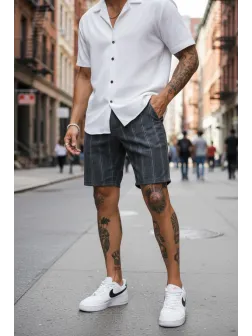 Pantaloni scurti casual, cu imprimeu, 13131 D4-1.3