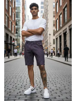 Pantaloni scurti casual, cu imprimeu, 13135