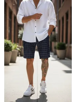 Pantaloni scurti casual, cu imprimeu, 13138 D2-2.2