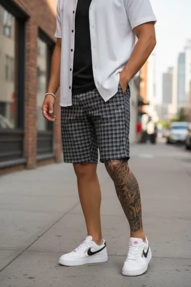 Pantaloni scurti casual, cu imprimeu, 13139 O3-6.2