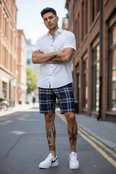 Pantaloni scurti casual, cu imprimeu, 13140 D4-3.3