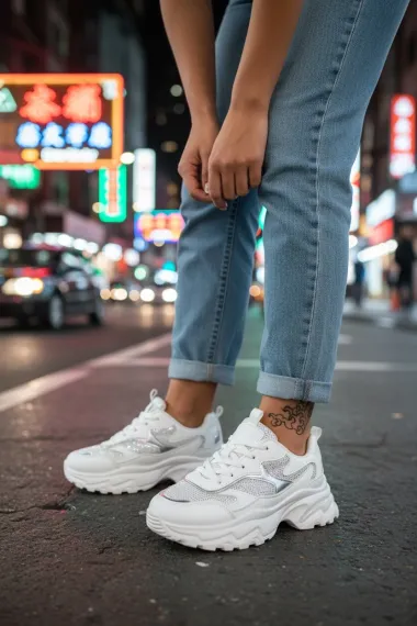 Adidasi dama casual, albi 212