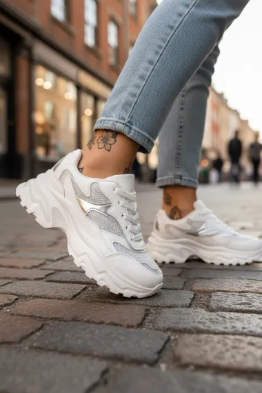 Adidasi dama casual, albi 212