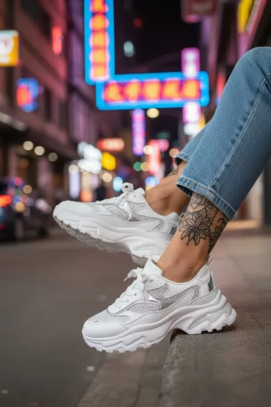 Adidasi dama casual, albi 212