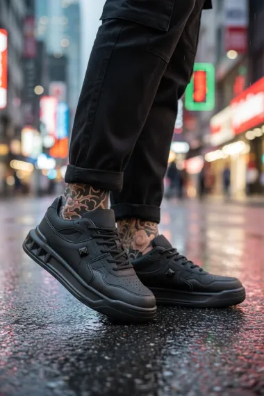 Adidasi barbati casual, negri, VLT L75