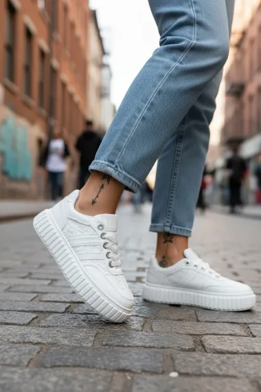 Adidasi dama casual, albi , LA351