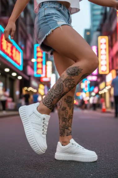 Adidasi dama casual, albi , LA351