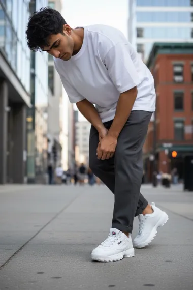 Adidasi barbati albi 5730 N10-2