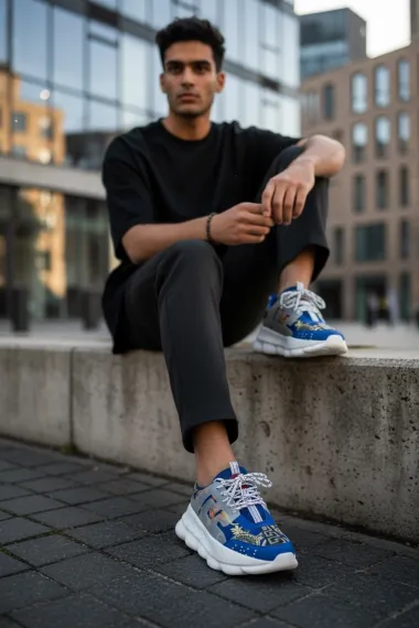 Adidasi barbati casual, albastri L21