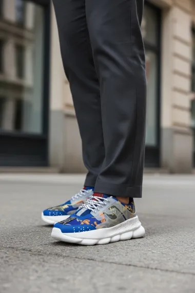 Adidasi barbati casual, albastri L21