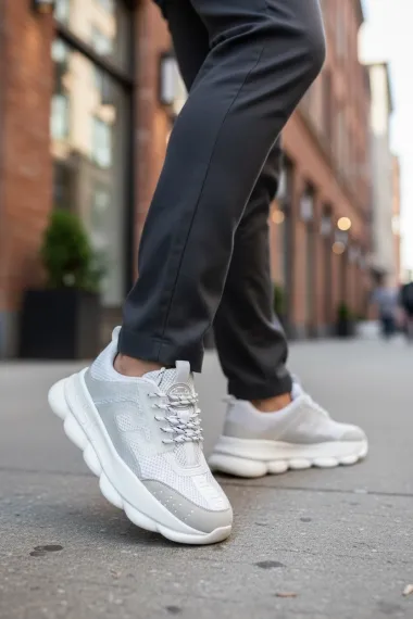 Adidasi barbati casual, albi L21 N4-4