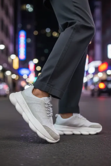 Adidasi barbati casual, albi L21 N4-4