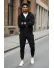 Trening barbati negru pantaloni + hanorac B6115 55
