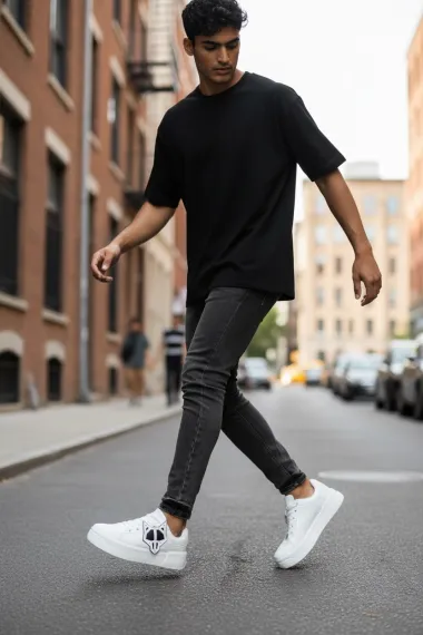 Adidasi barbati casual WOLF, albi 080 N13