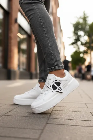 Adidasi barbati casual WOLF, albi 080 N13