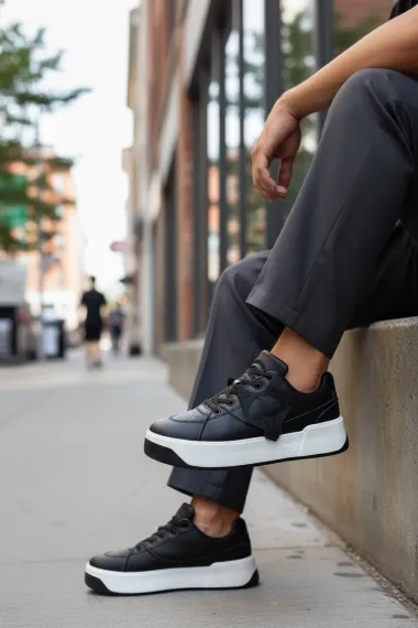 Adidasi barbati casual WOLF, negri 080