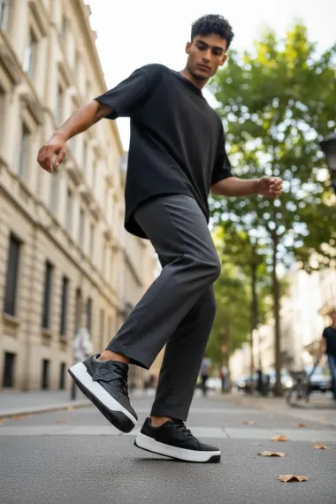 Adidasi barbati casual WOLF, negri 080