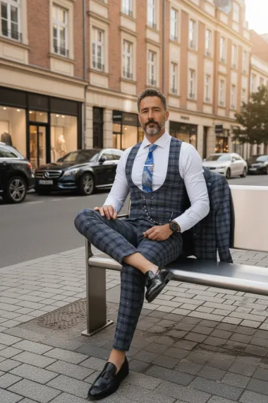 Compleu barbati Vesta + Pantaloni B4163 50-1