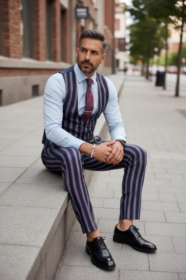 Compleu barbati Vesta + Pantaloni B5519 47-4* Z3-1