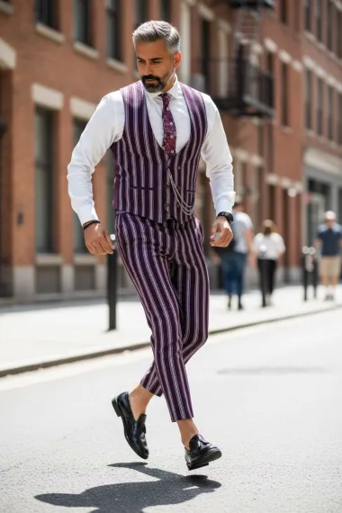 Compleu barbati Vesta + Pantaloni grena B7922 Z1