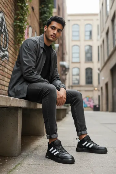 Adidasi barbati negre M288 N9-2