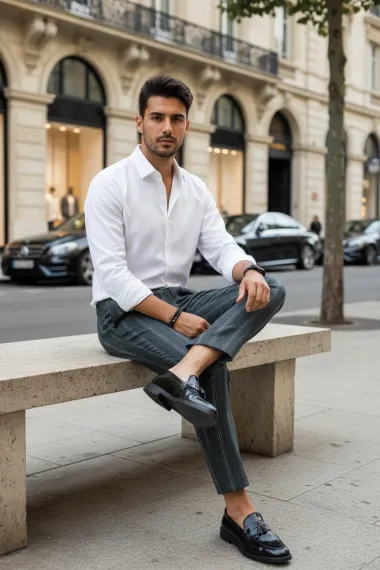 Pantaloni barbati eleganti 1086 D10-1