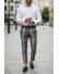 Pantaloni barbati eleganti in carouri gri B1563 B6-3.1 Pantaloni barbati eleganti in carouri gri B1563 B6-3.1